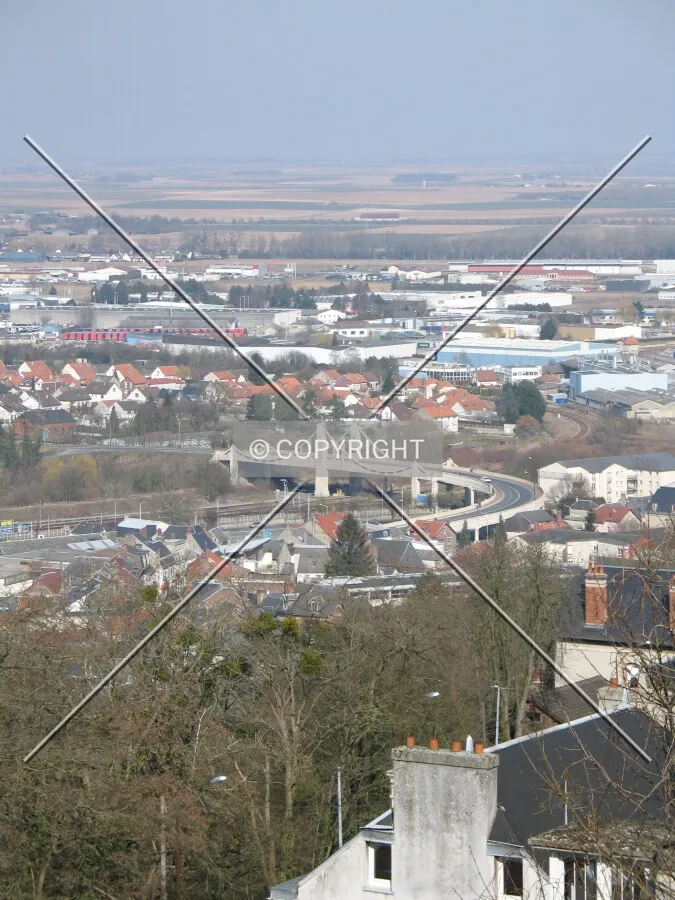 Looking northeast from the old city