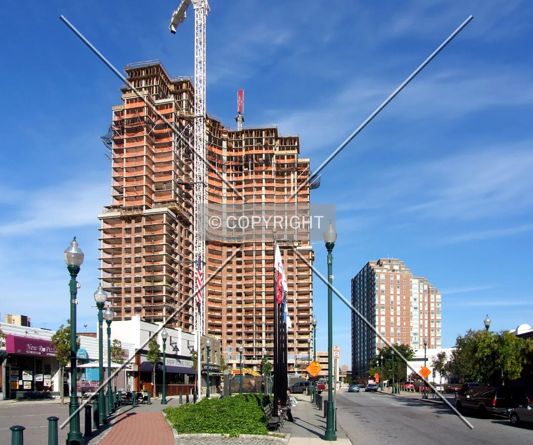 View from the southeast along Memorial Highway with Avalon II and Avalon I