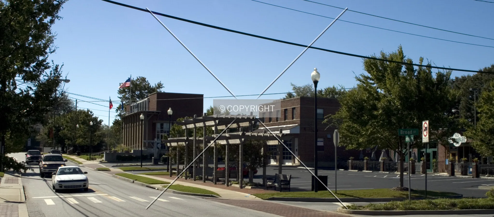 Looking south at downtown
