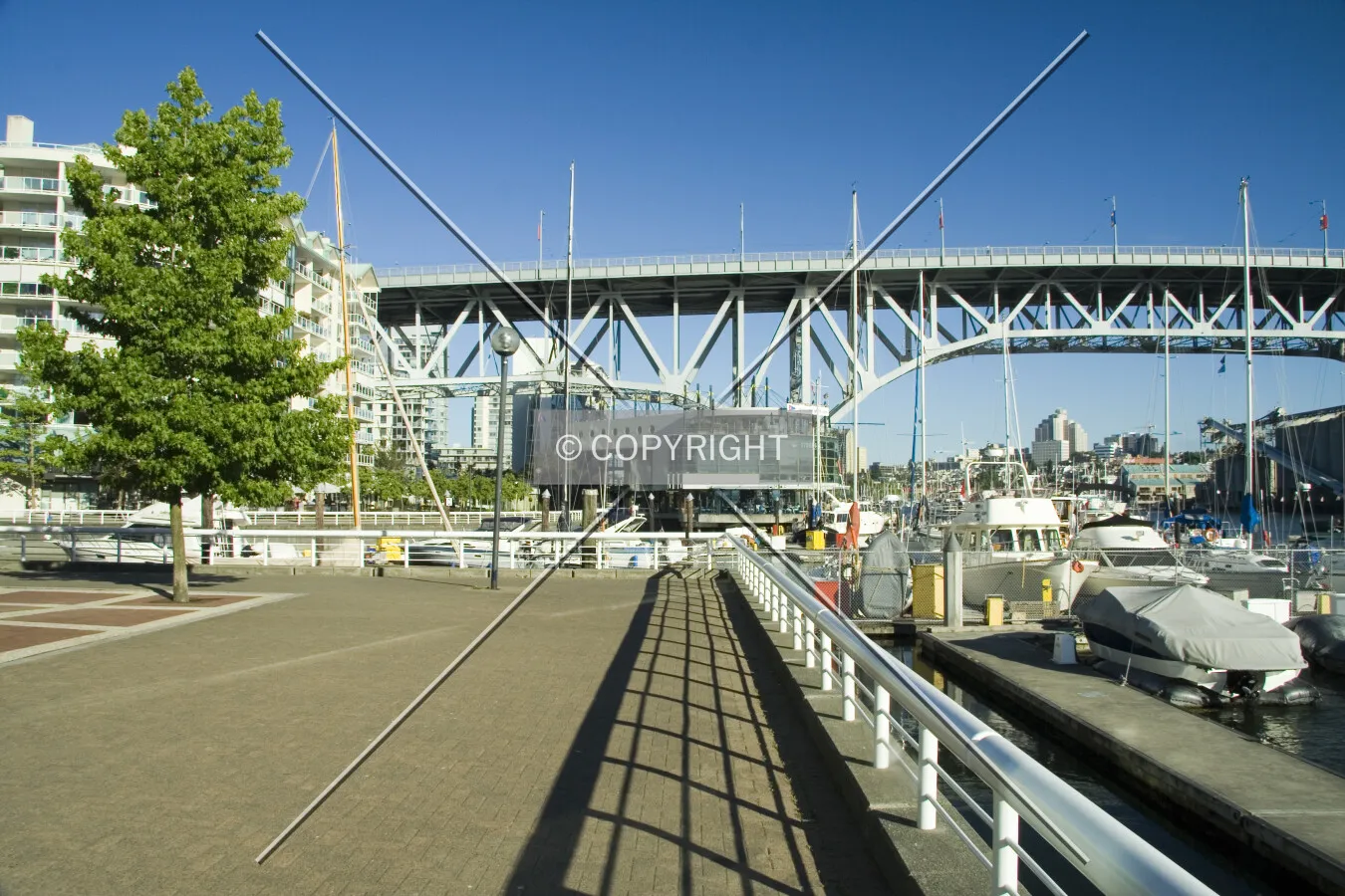 View east along the False Creek promenade
