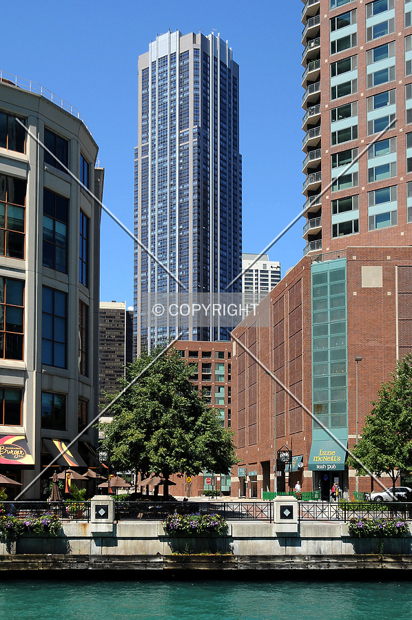 View from the south along the Chicago River