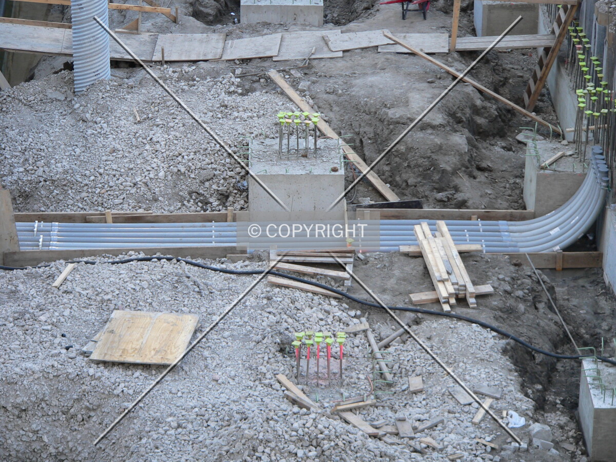 Conduit that will run beneath the foundation