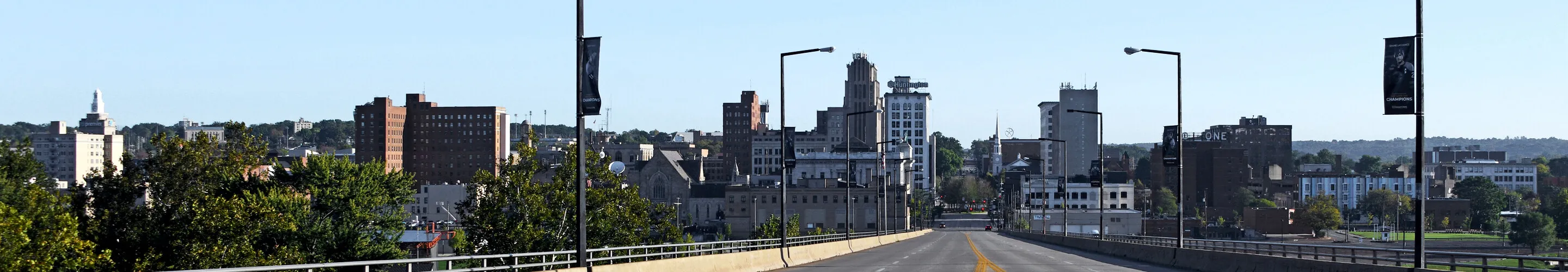 Downtown from the southwest