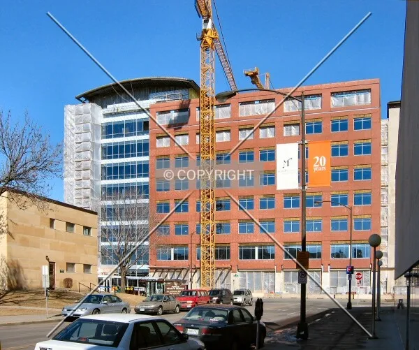 View to the northeast along East 10th Street
