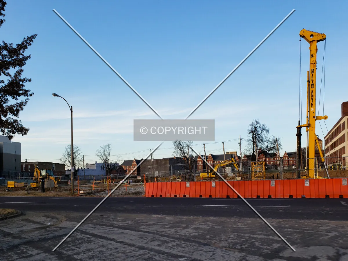 View from the southeast during construction; December 25, 2018