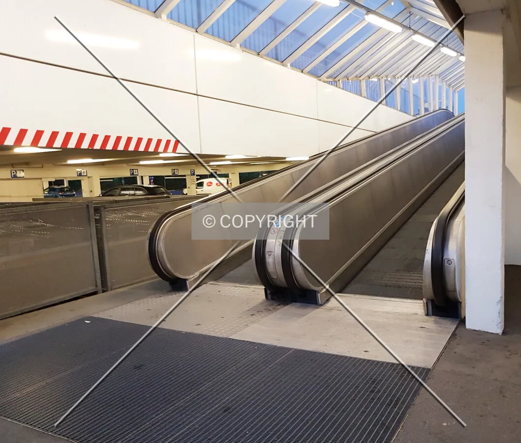Two escalators