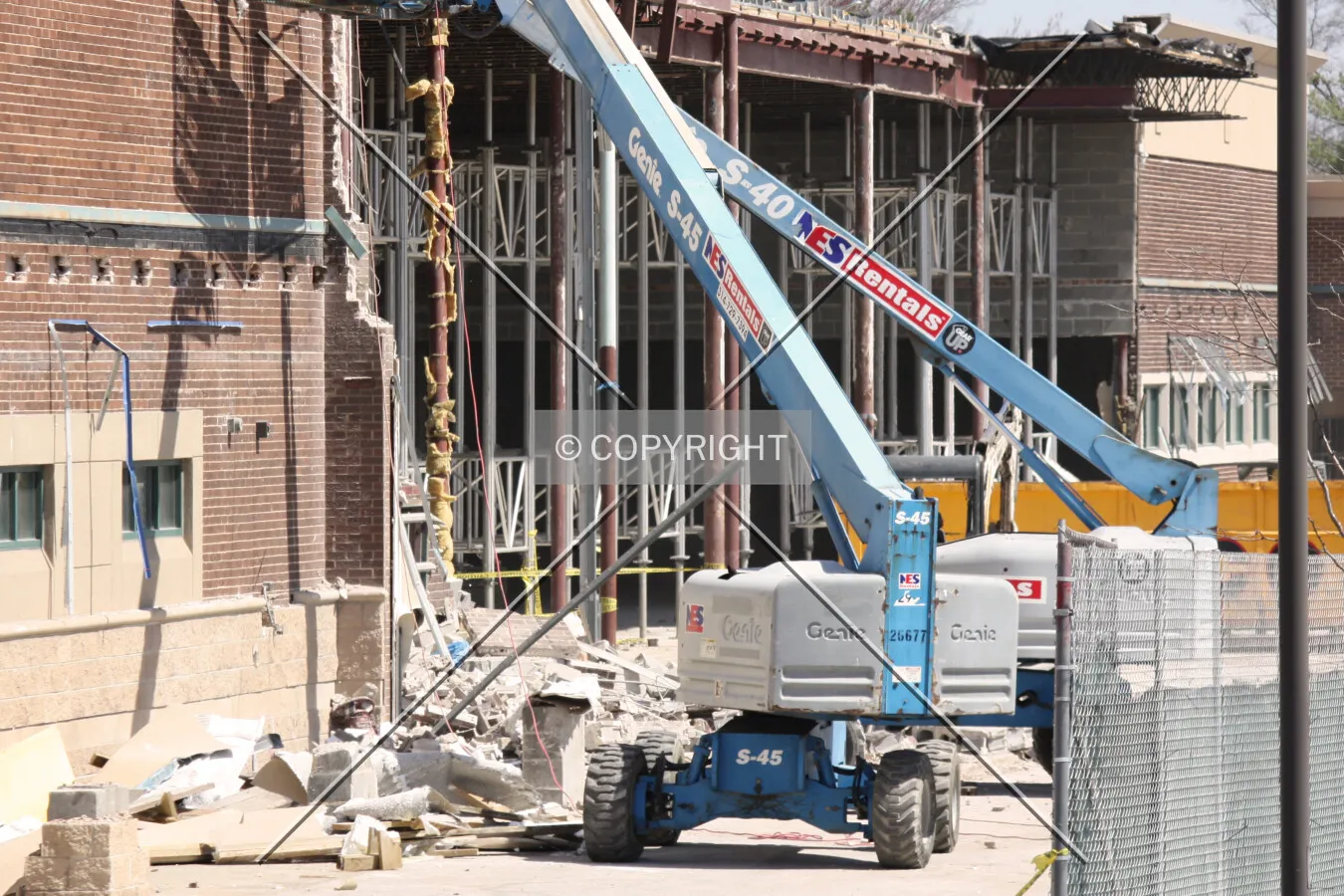 Facade demolition