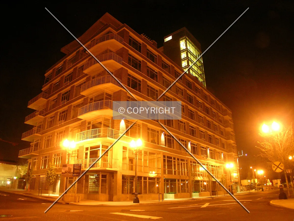 Northwestern view at night