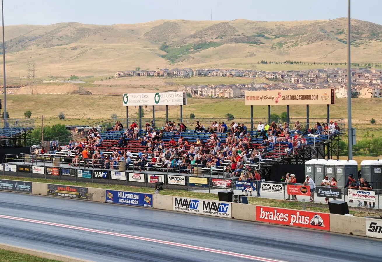 East grandstands