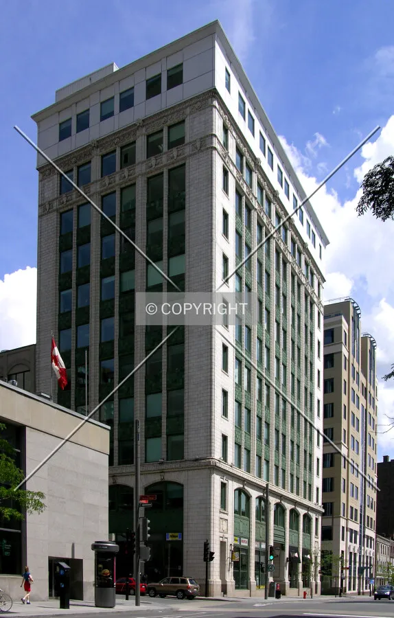 From across Rue McGill to the southwest
