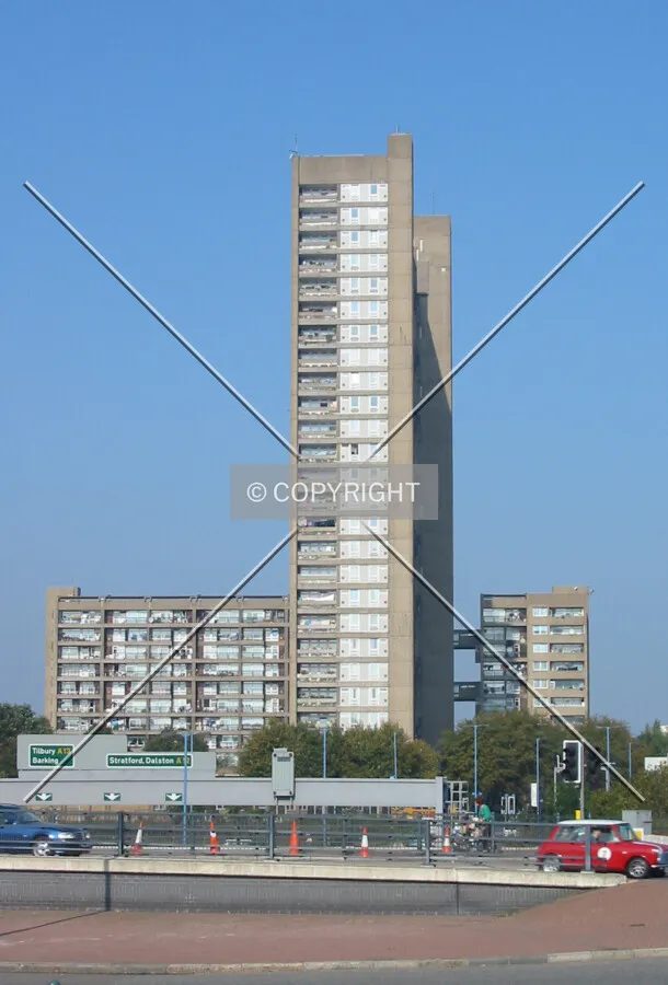 View from East India Dock Road with Carradale House behind