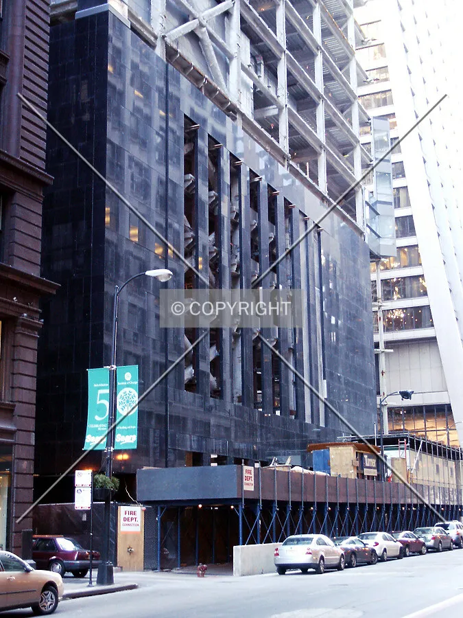 Black granite facade on the Madison Street base