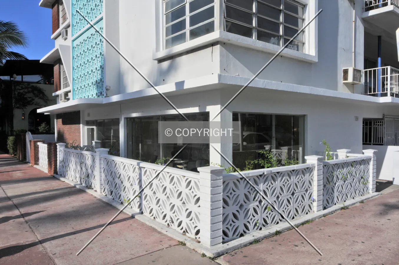 View from the northeast along Ocean Drive