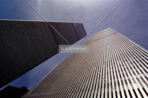 Looking up the twin towers
