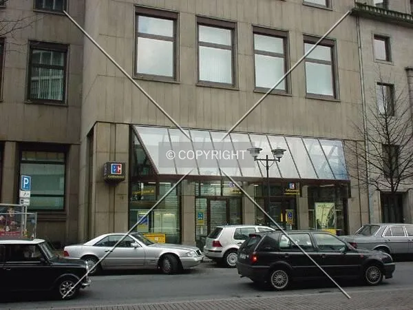 View of the facade and showroom