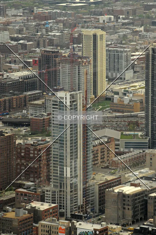 Looking southwest from the observatory at the John Hancock Center