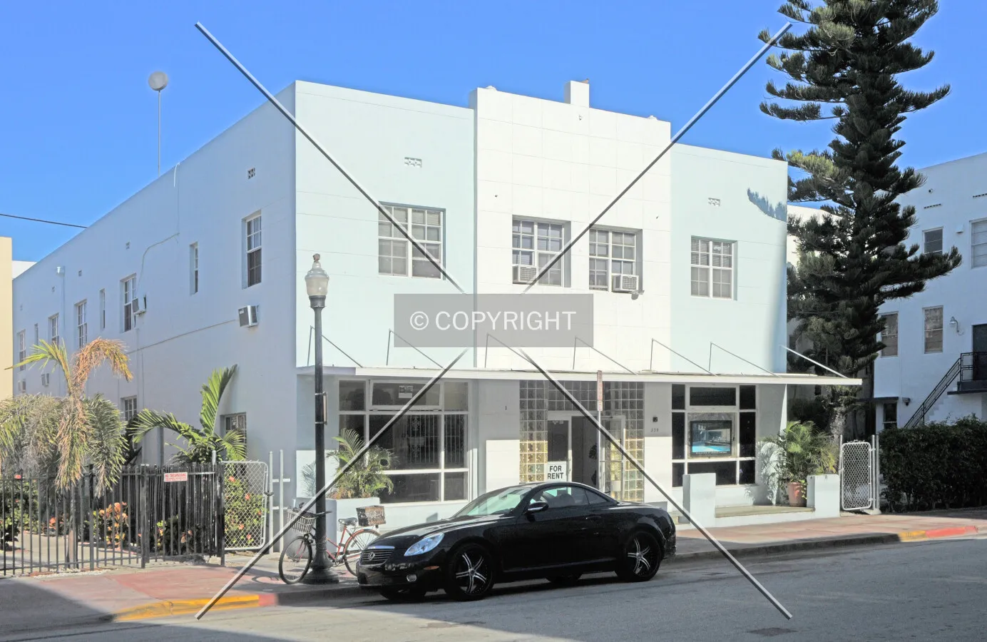 View from the southeast across Ocean Drive