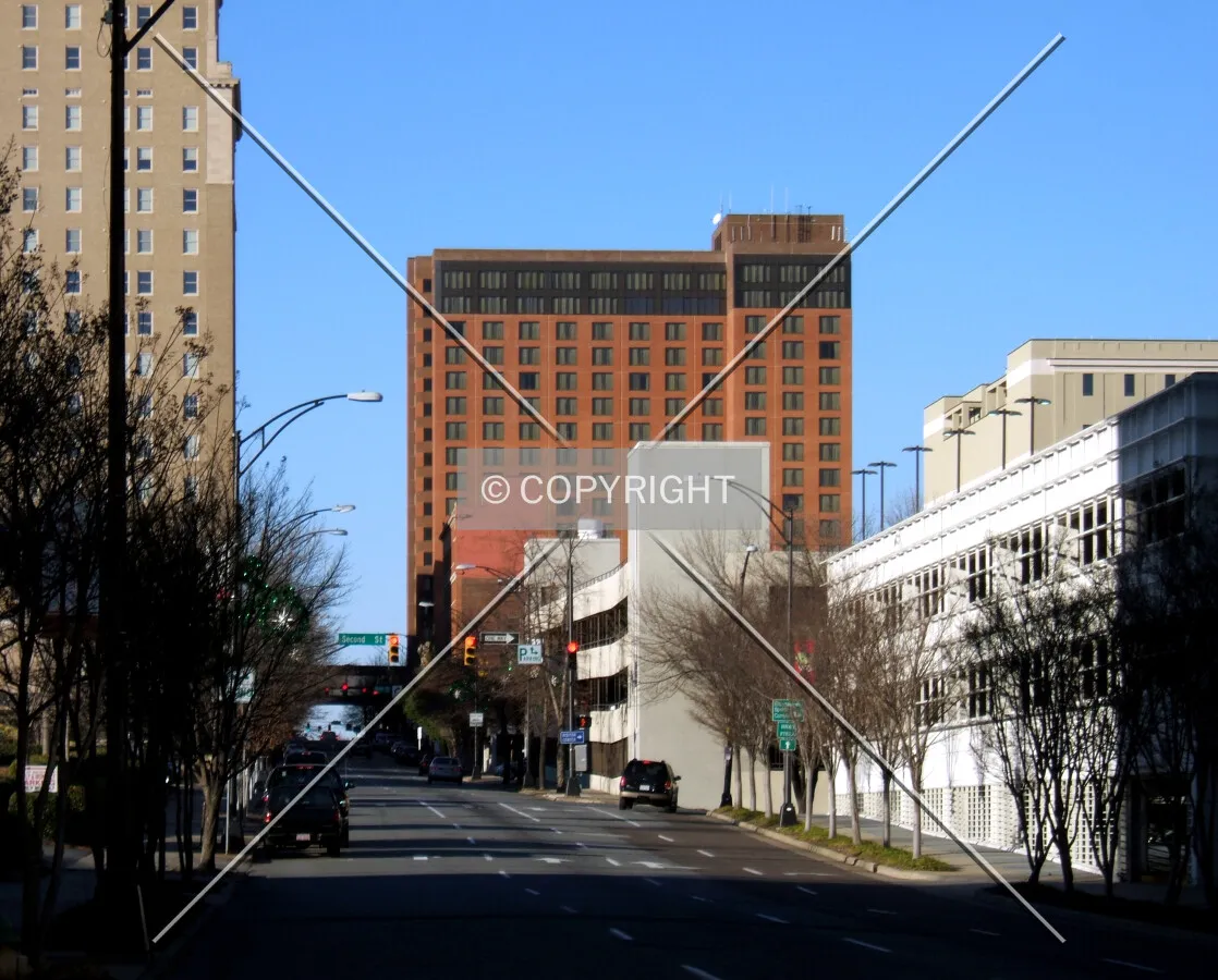 View north from 1st Street