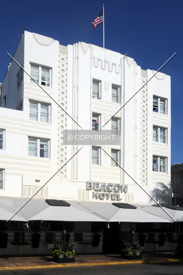 View from the east across Ocean Drive