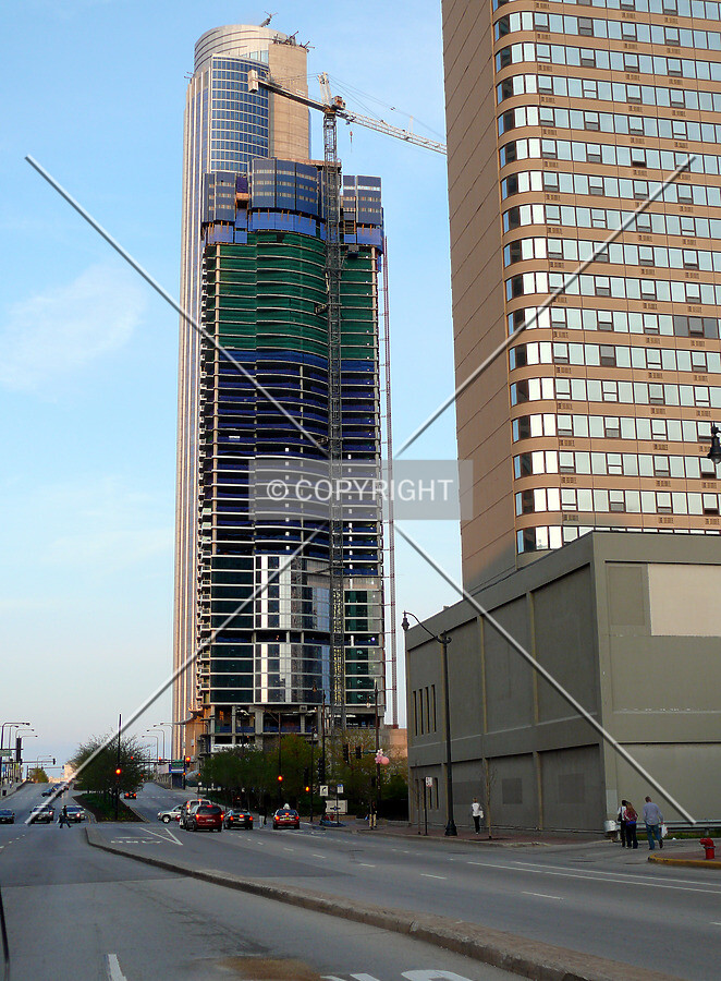 View to the east down Roosevelt Road from Wabash Avenue