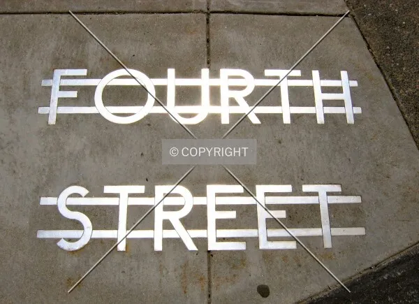 Sidewalk at the St. Peter Street intersection