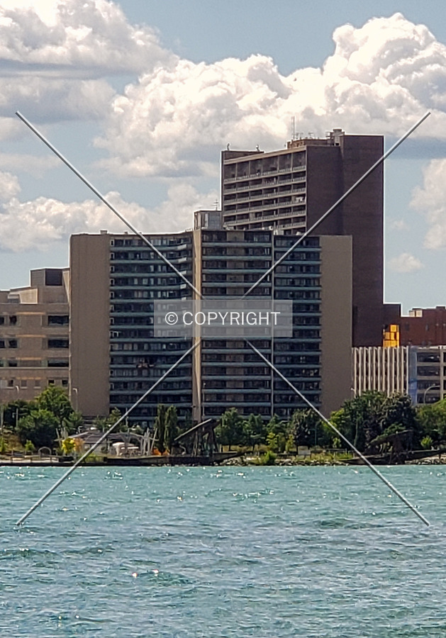 View from Detroit to the northeast; August 10, 2019