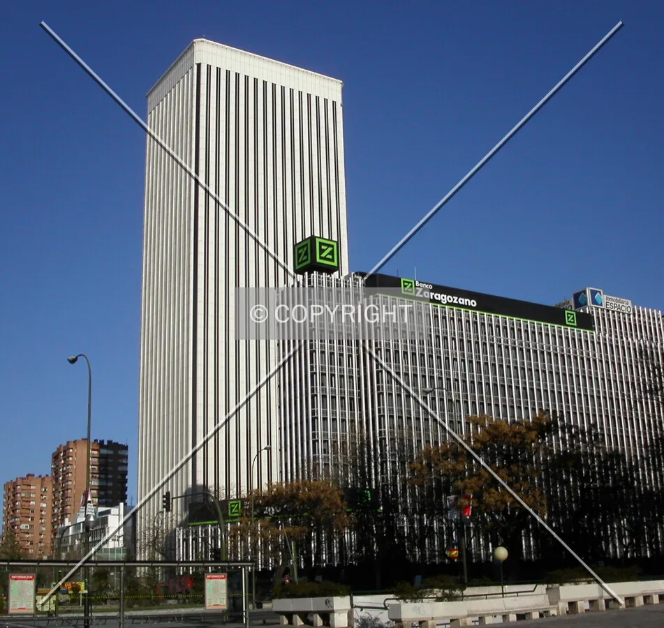 The building as seen from Paseo de la Castellana