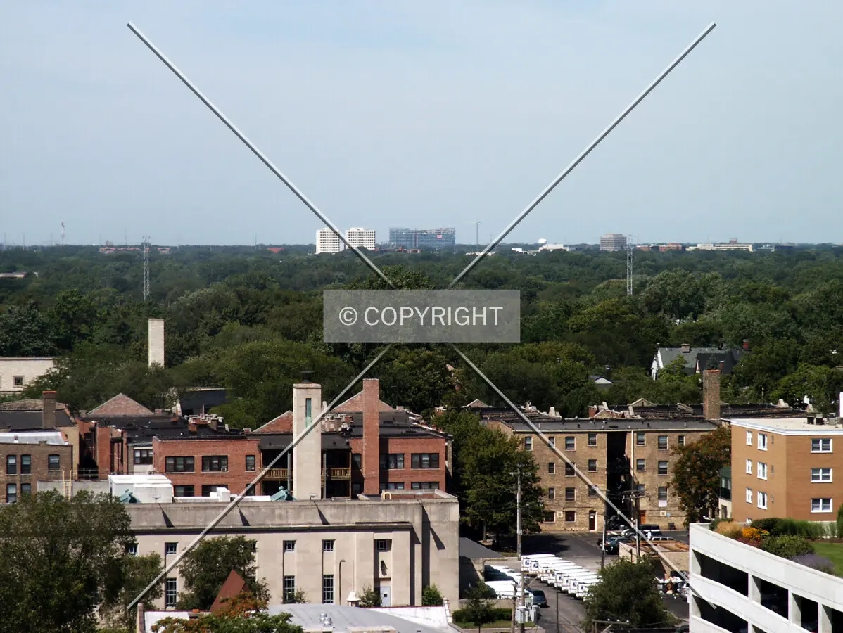 Looking west from the Sherman Plaza parking deck in Evanston