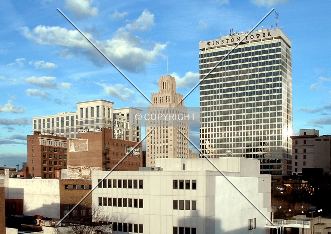 View from the southwest toward Courthouse Square