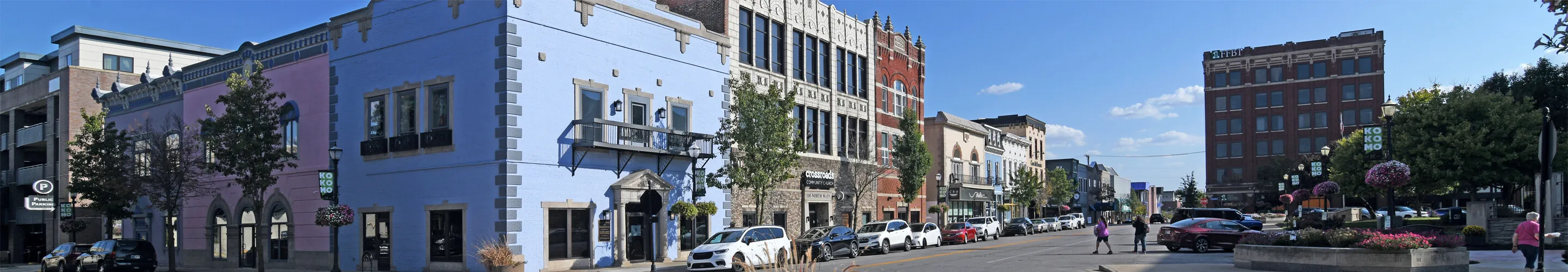 Walnut Street downtown from the west
