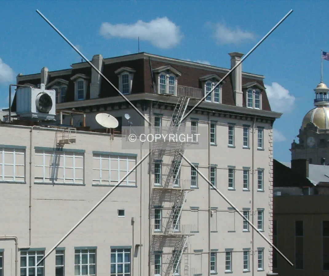 View from neighboring building looking northeast