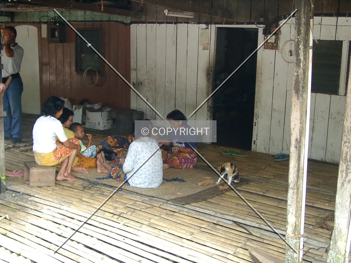 longhouse in Borneo