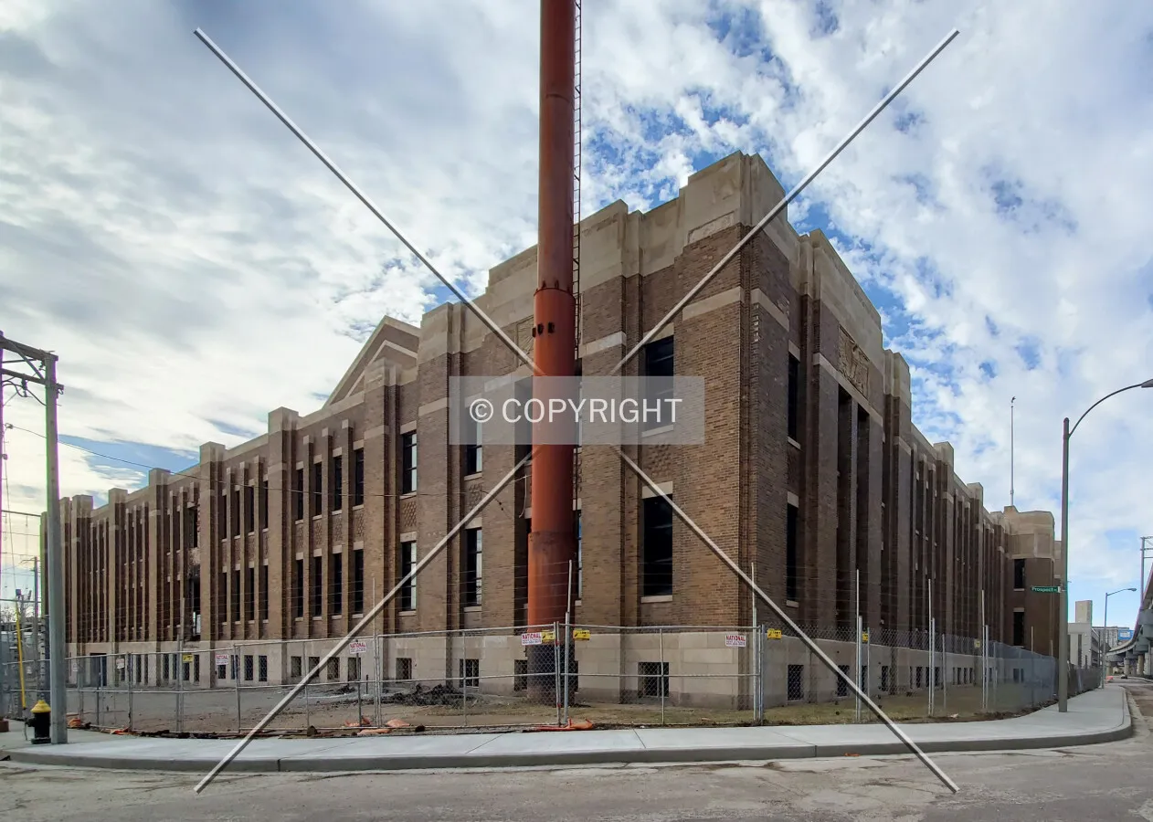 Northeast view during renovation; December 27, 2020