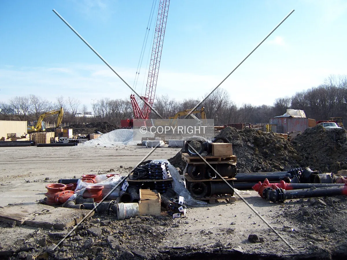 Looking south into the site
