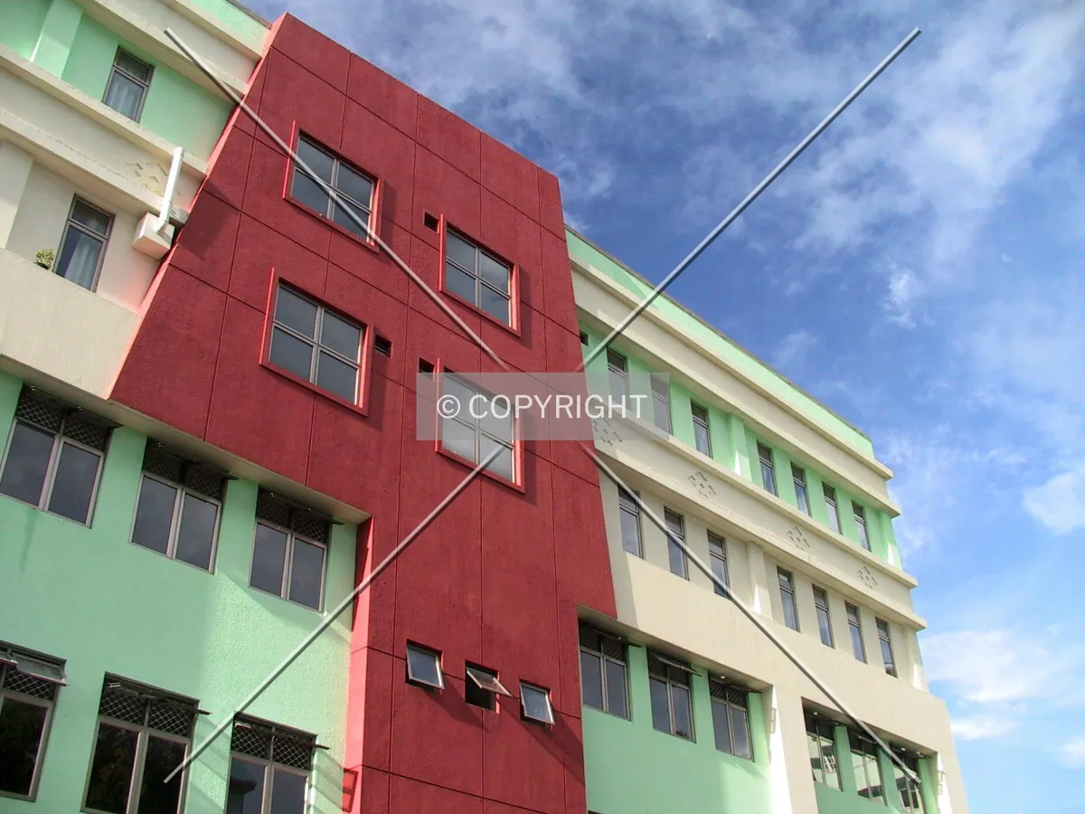 Unknown building showing the typical colourful architecture of Male