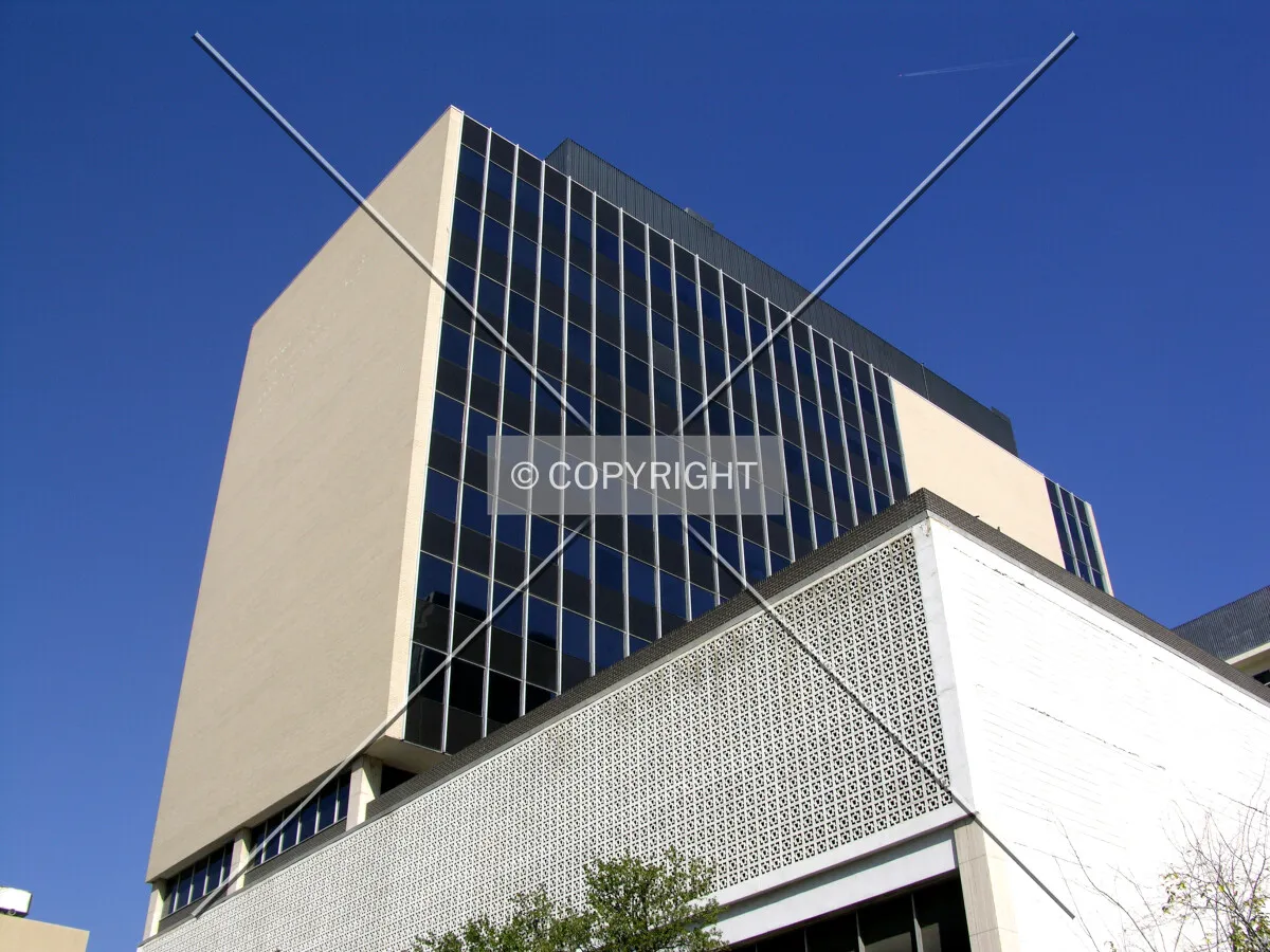 Looking up the southwest corner