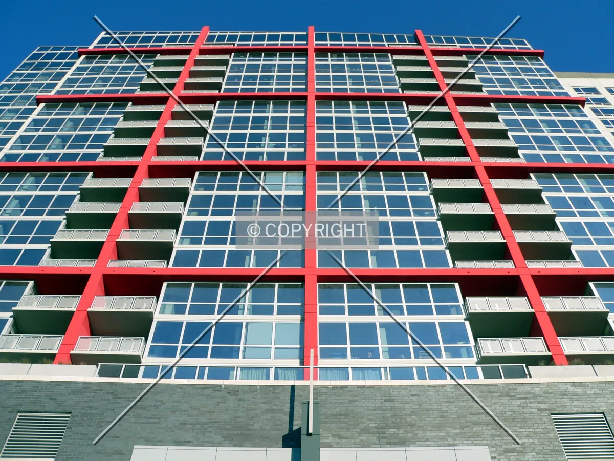 View up the west facade from Prairie Avenue