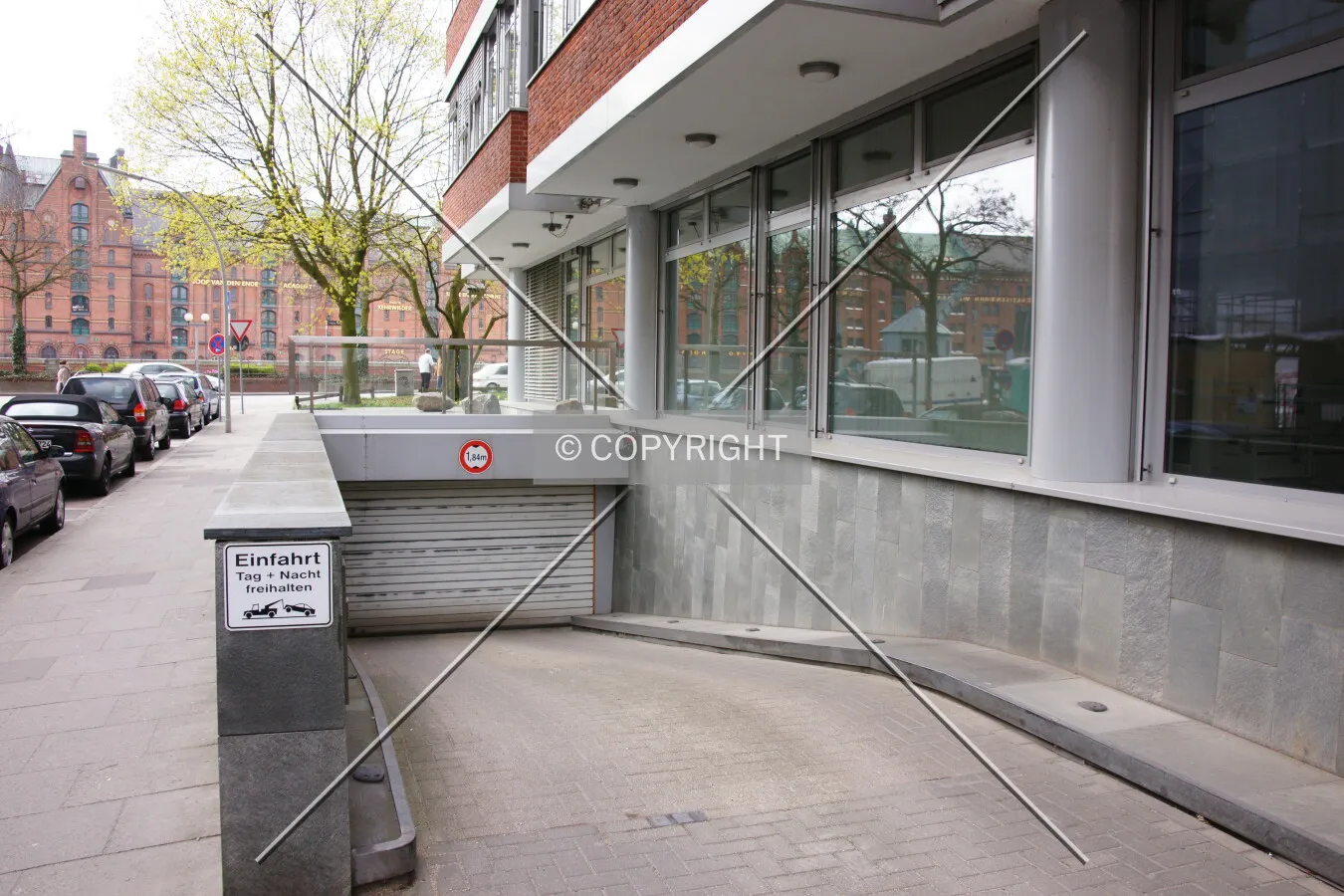 Entrance to the underground car park