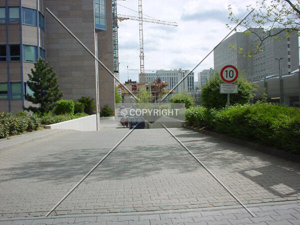 Back side entrance to car park