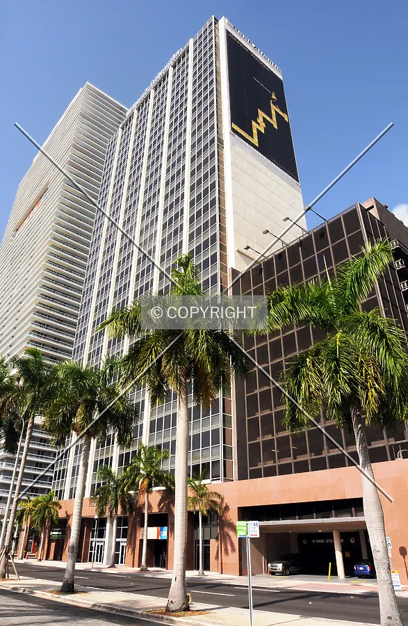 View from the northeast along Biscayne Boulevard