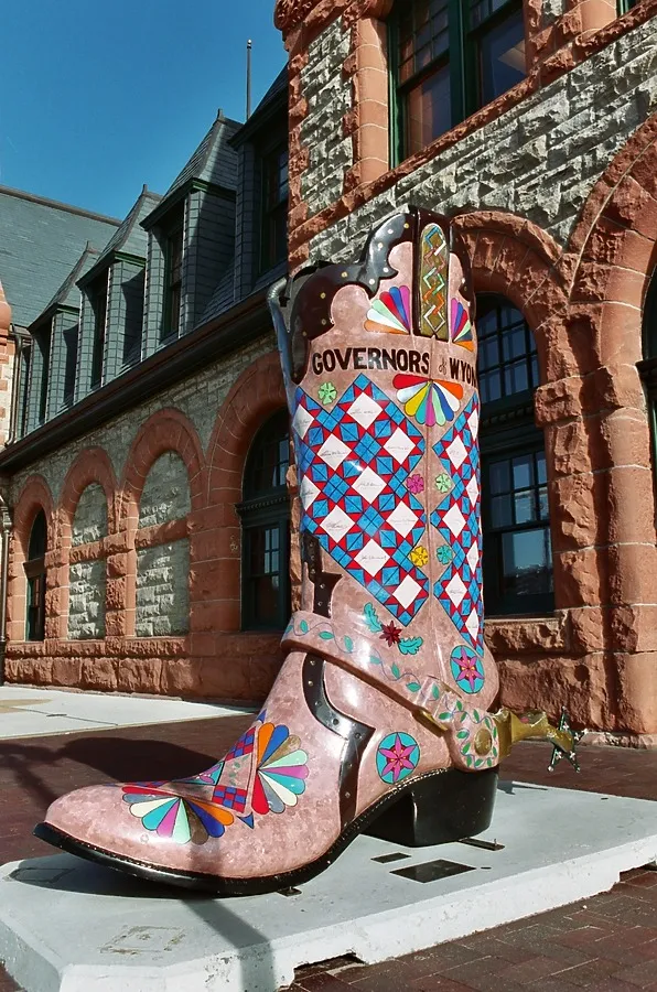 Cowboy boot sculpture