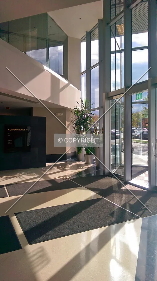 Main lobby looking towards the front entrance; October 30, 2014