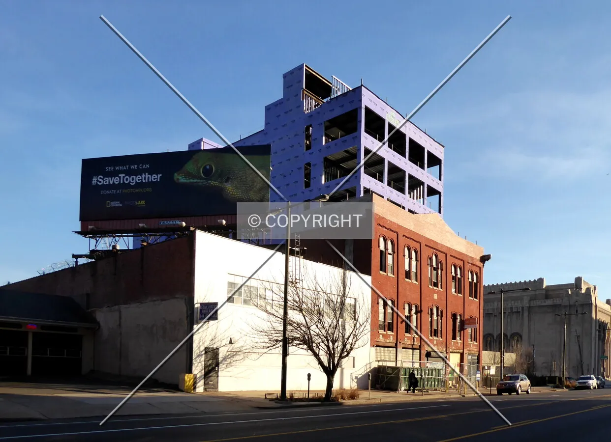 From across North Broad Street to the northwest
