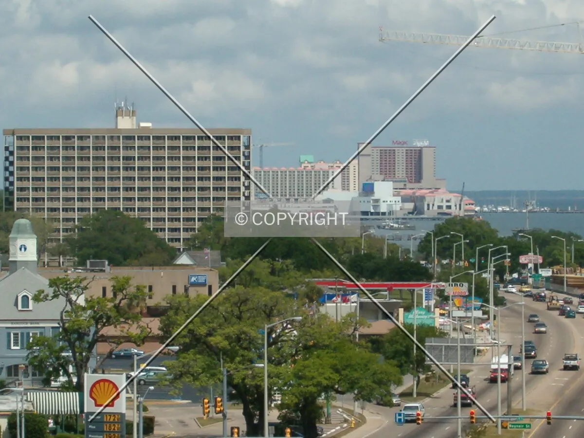 View from The Beau Rivage looking east