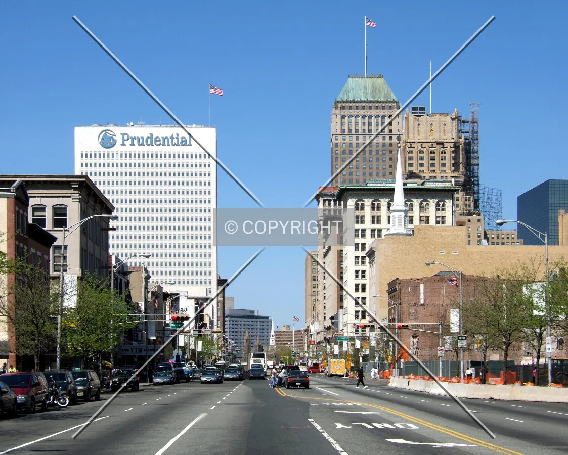 View from the southwest along Broad Street