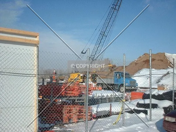View to the northwest across the construction site