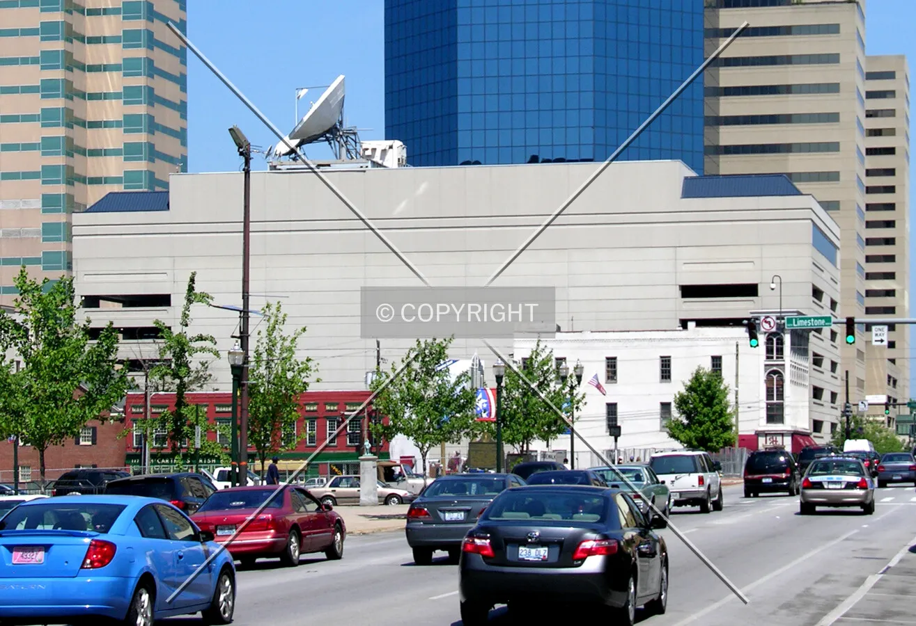 From across West Main Street to the southeast
