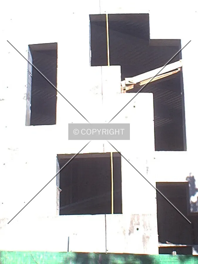 Closer view of the windows