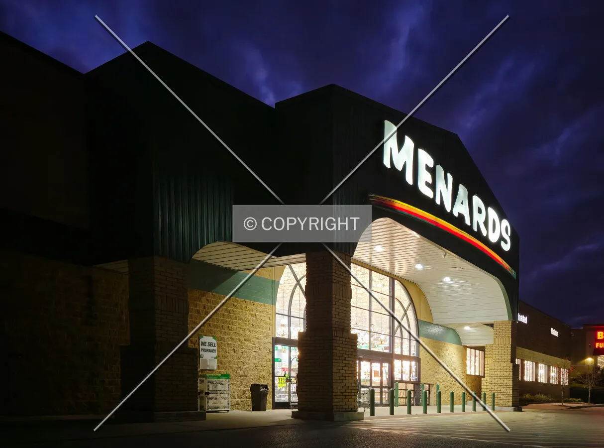 Entrance at night; October 25, 2024