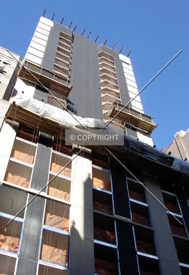 Looking up from West 36th Street